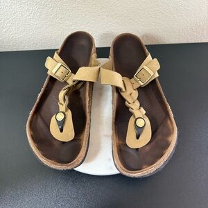 Birkenstock Light Brown Gizeh Braided Sandals Women’s Size 39